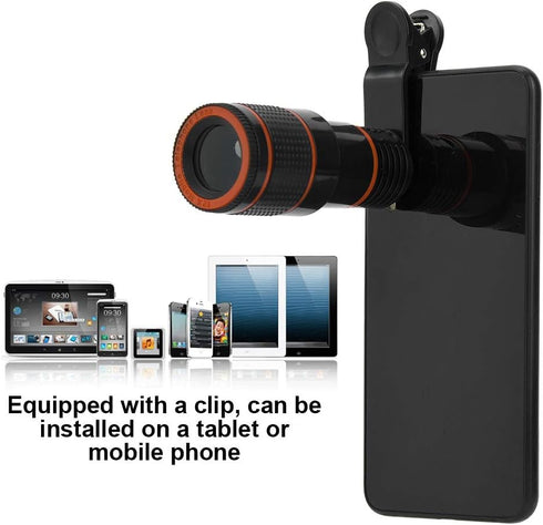 Cell Phone Camera Lens, Professional 12X Telephoto Lens? Telescopic Focusing Universal Phone Camera Lens for Mobile Phone Tablet Cell Phone Lens D...