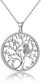 925 Sterling Silver Owl Tree of Life Pendant Necklace with 18 Inch Chain...