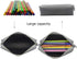 Enyuwlcm Fabric Stationery Stylish Simple Pencil Bag Small Square Waterproof Pencil Case Black and Gray 2 Pack...