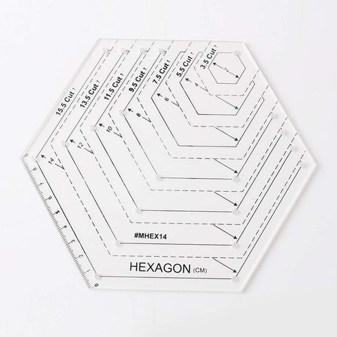 4Pcs Quilting Ruler, with 60 Degree Triangle and Diamond, 45 Degree Diamond, Hexagon Shape Templates, Transparent Patchwork Sewing Cutting Craft R...