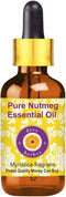 Deve Herbes Pure Nutmeg Essential Oil (Myristica fragrans) with Glass Dropper Steam Distilled 15ml (0.50 oz)...