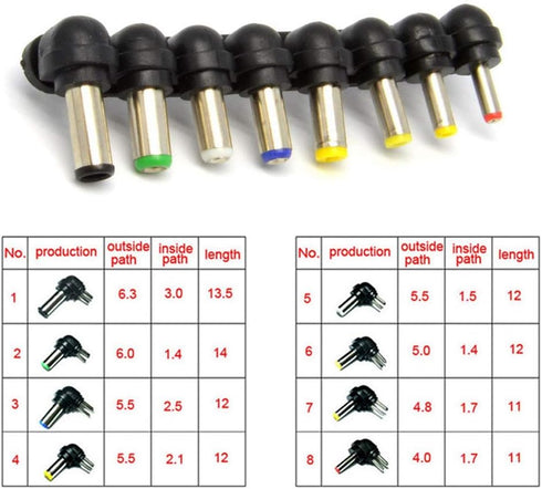 Universal 80W DC Car Charger, 15-24V Power Supply Adapter Set for Laptop Notebook...