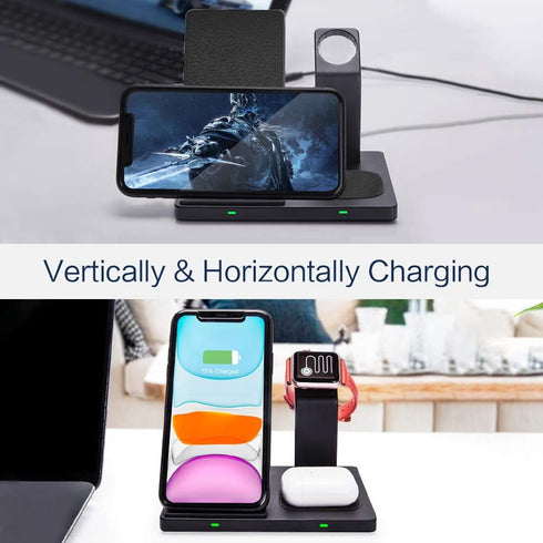 Wireless Charger Station, COSOOS 3 in 1 Charging Stand Compatible with iWatch Series 6/5/4/3/2/1, AirPods Pro/2 and iPhone 13/13 Pro/13 Pro Max/12...