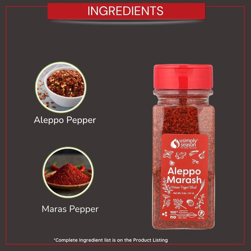 USimplySeason Red Pepper Flakes (Aleppo Marash, 5 Ounce)...