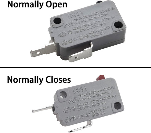 KW3A Microwave Oven Door Switch 16A 125/250V Door Interloc (2 Normally Open and 1 Normally Closes)...