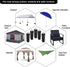 6 Pack Canopy Weight Sand Bags Black 168 LBS Large Canopy Support Frame Fixed Sandbag Windproof Sandbag for Instant Outdoor Sun Shelter Patio Umbr...