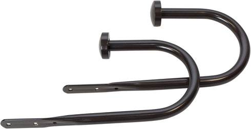 Meriville Set of 2 Decorative Oil-Rubbed Bronze End Cap Window Curtain Holdbacks for Draperies, 9" Wide...