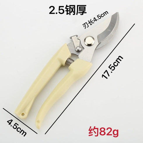 Garden Scissors for Flowers and Fruits, Transplant scissors, Bonsai and Fruits Picking, Tree Pruning (Curved), White...