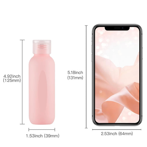3.4 oz Travel Bottles for Toiletries, Empty Plastic Shampoo Bottle (5PCS) Small Size Container Tsa Approved (100ml, Pink)...
