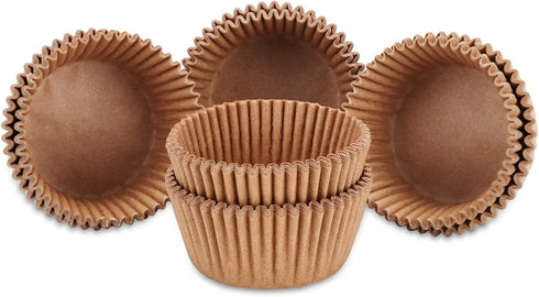 Gifbera Jumbo Cupcake Liners Greaseproof Paper 200 Count - Food Grade Odorless Muffin Baking Cups Cupcake Wrappers for Wedding Birthday, Natural...