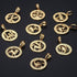 Gold Plated Zodiac Sign Pendant necklace for Women Men Leo AriesConstellation Horoscope Pendant Stainless Steel Box link Chain 22inch...