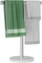 Towel Rack,T Shape Freestanding Towel Racks for Bathroom,Organizer Countertop Hand Towels Stand,Kitchen Vanity Marble Plinth Towel Holder,304 Stai...
