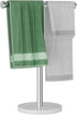 Towel Rack,T Shape Freestanding Towel Racks for Bathroom,Organizer Countertop Hand Towels Stand,Kitchen Vanity Marble Plinth Towel Holder,304 Stai...