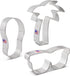 Summer Beach Cookie Cutters 3-Pc. Set Made in USA by Ann Clark, Flip Flop, Sunglasses, Palm Tree...