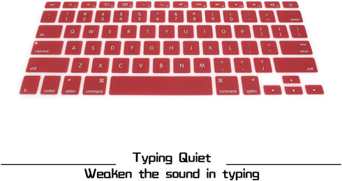 HRH Silicone Keyboard Cover Skin for MacBook Air 13,for MacBook Pro 13/15/17 (with or w/Out Retina Display, 2015 or Older Version),for iMac Older ...