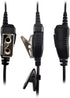 1-Wire FBI Security Acoustic Clear Tube Earpiece Headset with PTT Mic for Motorola Two-Way Radios PMLN7157A, SL300, SL2600, SL3500e, SL7550, SL758...