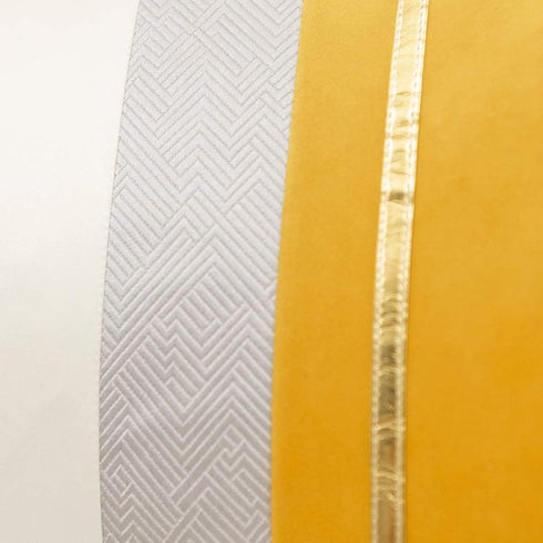 Avigers 18 x 18 Inches Yellow White Gold Leather Striped Patchwork Velvet Cushion Case Luxury Modern Throw Pillow Cover Decorative Pillow for Couc...