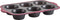 Trudeau Structure Silicone Pro Muffin Pan, 6, Grey/Burgundy (09912093)...