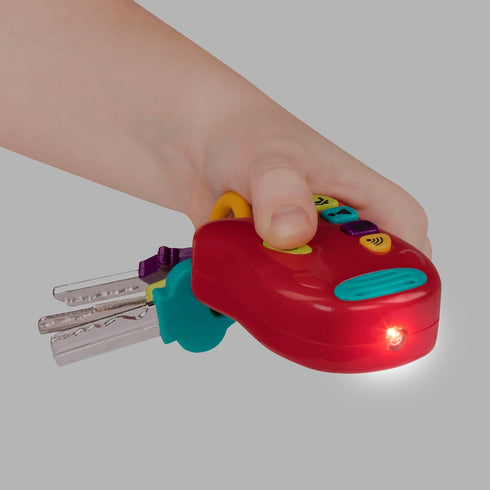 Battat – Toy Keys Set – 3 Keys & Remote With 4 Fun Sounds – Mini Flashlight – Toy Car Keys With Fob For Baby, Toddler – 10 Months + – Light & Soun...