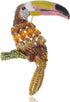 Alilang Hand Painted Beak Amazon Toucan Bird Crystal Rhinestone Pin Brooch...