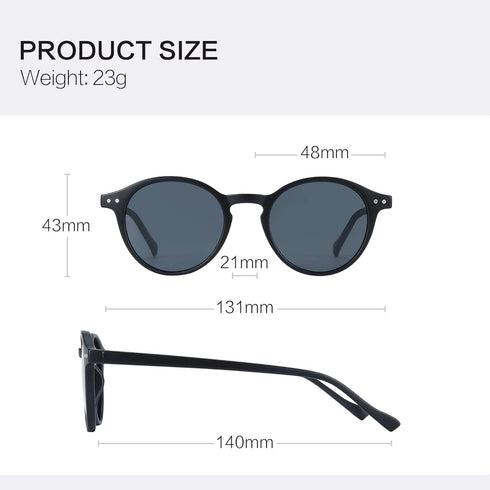 ZENOTTIC Polarized Round Sunglasses, Stylish Sunglasses for Men and Women Retro Classic, Multi-Style Selection...
