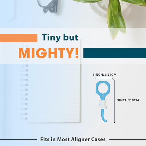 3 pcs 2 IN 1 Clear Aligner Removal & Seating Tool for Invisible Removable Braces & Trays, Retainers - Clean and Hygienic Oral Care Accessory, A Mu...