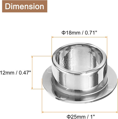 uxcell 6Pcs Cable Hole Cover, 12/32 inch(18mm) ABS Office Desk Cable Wire Cord Grommet Cable Cord Organizer for Office Desktop Wire, Silver...