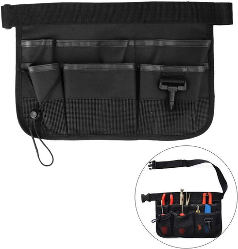 HEEPDD Gardening Tool Waist Bag Belt,Heavy Duty Oxford Tool Apron with 7 Pockets of Different Sizes and Depth Waist Apron with Pockets Constructio...