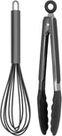 Country Kitchen Stainless Steel Silicone Tipped Kitchen Food BBQ and Cooking Tongs for Non Stick Cookware, BPA Fee, Stylish, Sturdy, Locking, Gril...