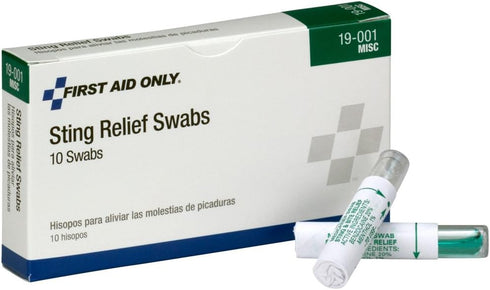 First Aid Only 19-001 Sting Relief Swabs, 10 Count...