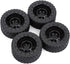 4PCS 65mm RC Rally Car Rubber Tires and Plastic Vintage Wheel Rims 12mm Hex Compatible with 1/10 RC On-Road Rally Racing Car for Tamiya Sakura HSP...
