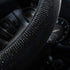 Valleycomfy Steering Wheel Cover for Women Men Bling Bling Crystal Diamond Sparkling Car SUV Wheel Protector Universal Fit 15 Inch (Black with Bla...