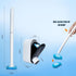 2Pack Disposable Toilet Brush and Holder with 16 Toilet Bowl Wand Refills Loaded Scrubbing solution for Toilet Cleaning, Bathroom Cleaning Supplie...