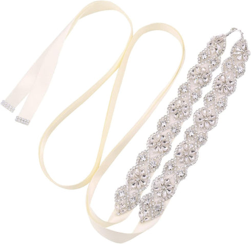 Bridal Belt and Sashes with Rhinestones handmade wedding belt for bridesmaid Prom Gowns plus size...