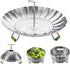 Steamer Basket, Veggie Steamer Basket for Cooking Stainless Steel Folding Vegetable Steamer Insert with Extending Removable Center Handle Expandab...