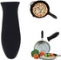 Silicone Hot Handle Holder Non-Slip Pot Iron Grip Sleeve Cover for Kitchen Home (Black)...