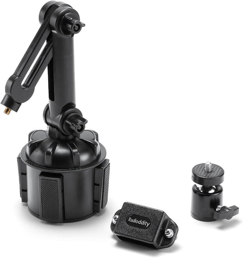 Radioddity RH1 Cup Holder Radio Mount, Adjustable Length and Height, Secure and Stable for Handheld Radio, Car Mobile Radio, Two Way Radio, Walkie...