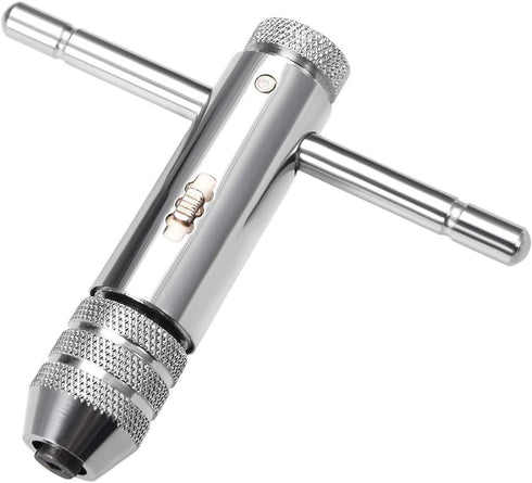 uxcell Adjustable Ratchet Tap Wrench T-Handle, for Metric M5-M12 Thread Taps, Ratcheting T Handle Holder Reamer Hand Tapping Tool for Machinist Re...