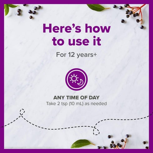 Zarbee''s Liquid Daily Immune Support, High Concentrate Liquid, with Real Elderberry Vitamin C & Zinc, Black Elderberry Flavor, For Daytime Use, 8...