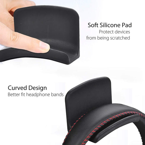 Neetto Headphone Hanger Holder Wall Mount, Headset Hook Under Desk, Stand for Sennheiser, Sony, Bose, Beats, AKG, Audio-Technica, Gaming Headphone...