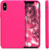 kwmobile Case Compatible with Apple iPhone Xs Case - TPU Silicone Phone Cover with Soft Finish - Neon Pink...