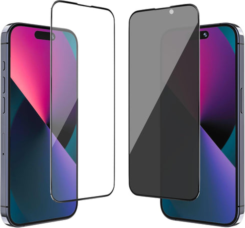 Compatible with iPhone 15 Pro Max Screen Protector,?2PACK? 9H Tempered Glass Film Case Friendly?HD Clear and Pravicy Screen Protector for 15 pro m...