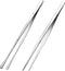 Fine Tweezer Tongs, 2pcs Cooking Tweezers, 12'' Stainless Steel Food Tweezers, Extra-Long Tweezer with Round and Straight Tips for Baking, Decorat...