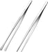 Fine Tweezer Tongs, 2pcs Cooking Tweezers, 12'' Stainless Steel Food Tweezers, Extra-Long Tweezer with Round and Straight Tips for Baking, Decorat...