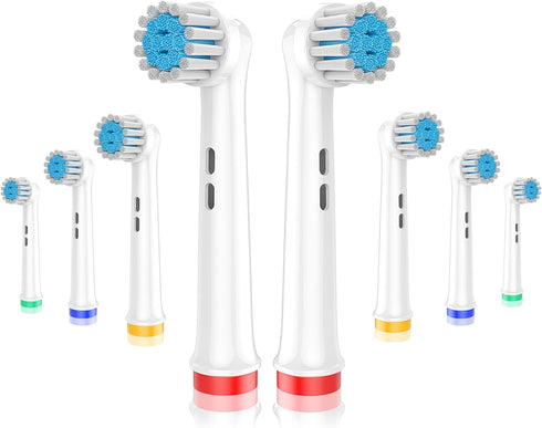 Replacement Brush Heads Fit for Braun Electric Toothbrushes, 8PCS, Extra Soft Bristles, for Sensitive Gum Care Brush Heads Refill, Compatible with...