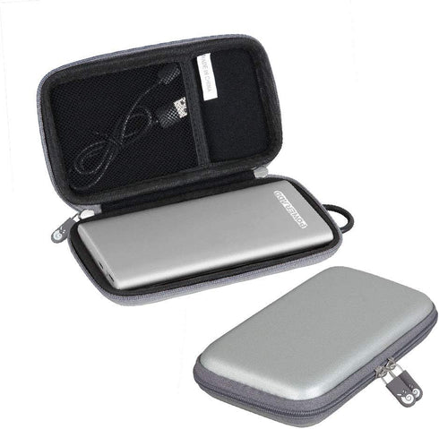 Hermitshell Hard Travel Case fits EnergyCell/POWERADD Pilot 4GS 12000mAh 8-Pin Input Portable Charger (Grey)......