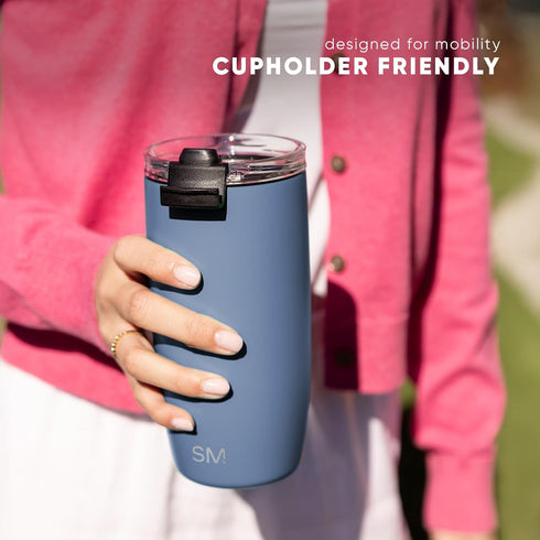Simple Modern Travel Coffee Mug Tumbler with Flip Lid | Reusable Insulated Stainless Steel Cold Brew Iced Coffee Cup Thermos | Gifts for Women Men...