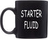 Rogue River Tactical Funny Novelty Mechanic Coffee Mug - Starter Fluid Cup, Great Gift Idea for Men, Car Enthusiast, Brother or Friend, 11 Oz, Bla...