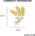 Yellow Wheat Brooch Gold Wheat Diamond Brooch Set Lapel Jacket Brooch Women Suit Lapel Brooch...