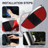 Car Auxiliary Blind Spot Mirror for B Pillar, Car Side View Mirror Adjustable for Rear Seat, Car Blind Spot Rearview Mirror Help Passengers Get Of...